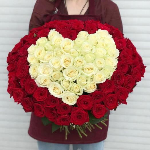 101 длинная Роза сердце