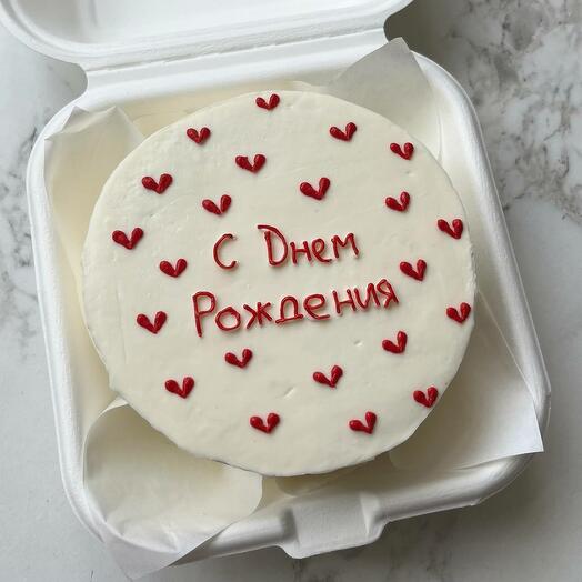 Bento birthday cake, birthday cake with hearts