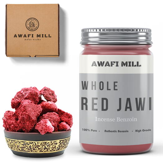 AWAFI MILL Red Jawi Incense | Red Jawri Gum - Bottle of 100 Gram