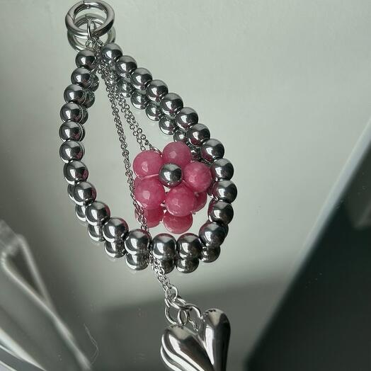 Обвес на сумку VeraVera Jewellery подвеска I CAN BUY MYSELF FLOWERS из натуральных камней
