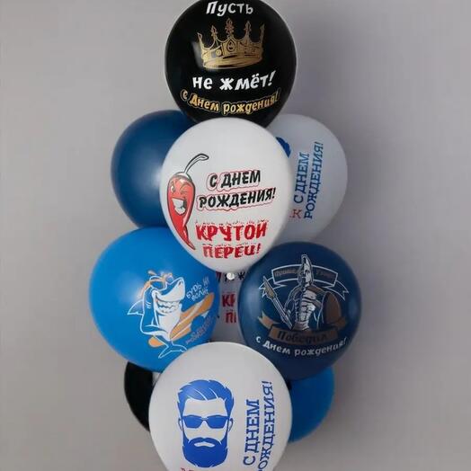 Фонтан гелиевых шаров "КРУТОМУ ПЕРЦУ"