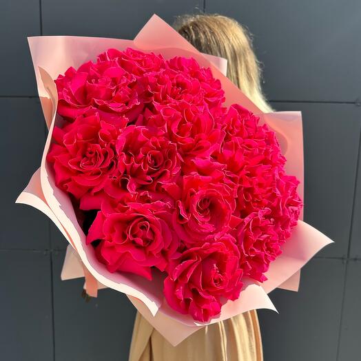 Букет малиновые французские розы любимой 💞