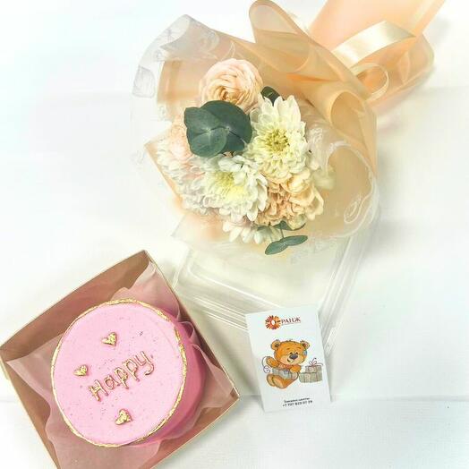 Сет "Сборный букет + Бенто торт"