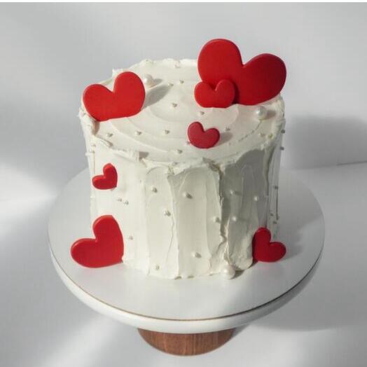 Торт с сердечками