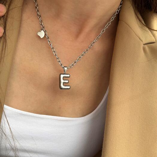Letter - pendant on a chain Bubble series