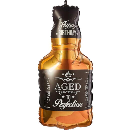 Воздушный шар гелий ВИСКИ С Днем рождения. Helium balloon Whiskey Happy birthday