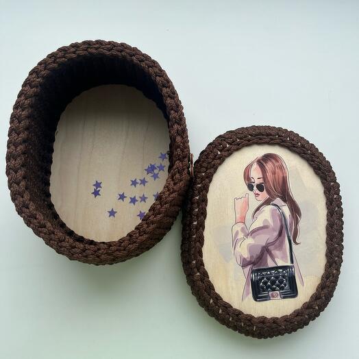 Корзина интерьерная «Модница»