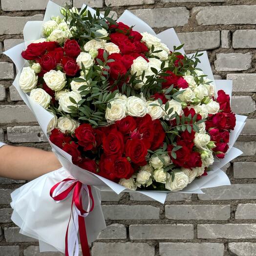 Кустовые Розы 21 шт