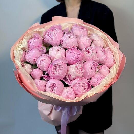 Mono bouquet 31 из 25 пионов Sara Bernard