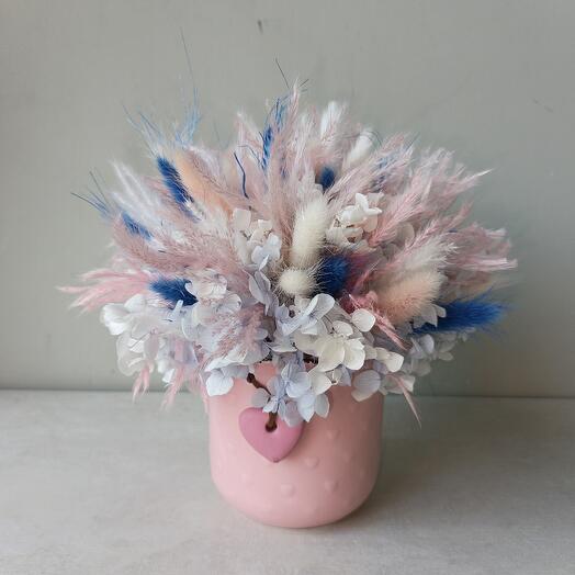Composition of dried flowers " Gentle morning""