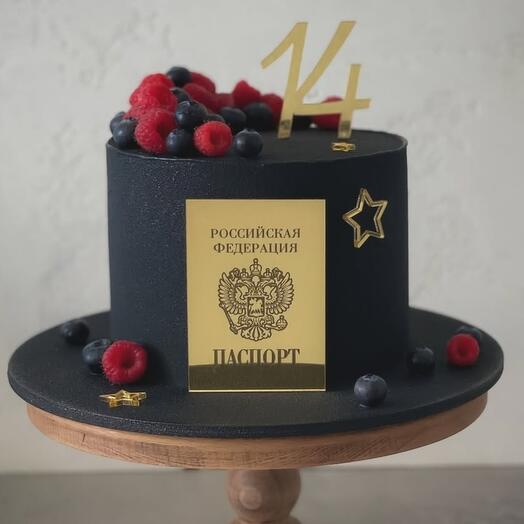 Торт на 14 лет черный