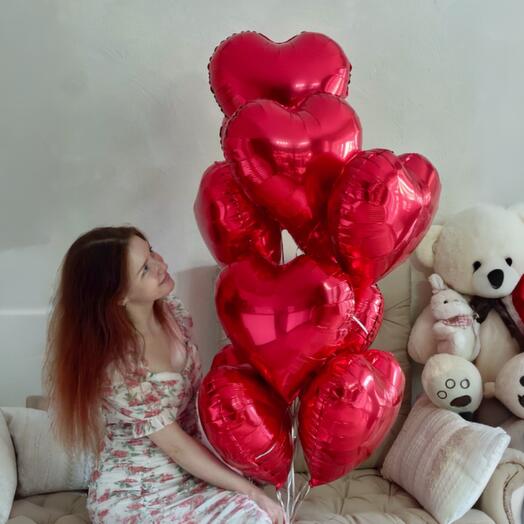 11 воздушных сердец