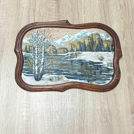 Картина на бересте фигурная 1 (28*35)