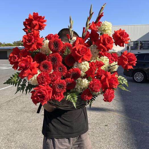 Basket with flowers