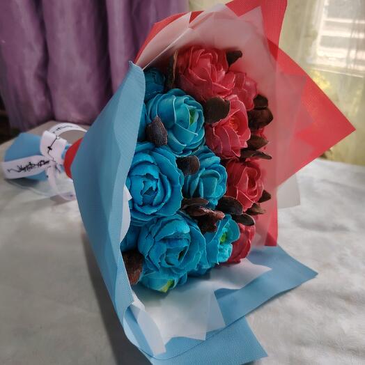 Пионы из зефира