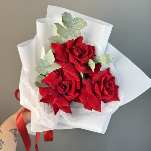 Французские розы с эвкалиптом🌹