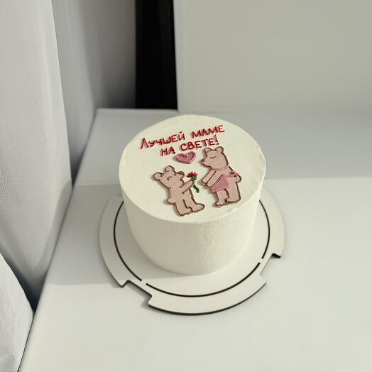 Торт 1 кг «Лучшей маме на свете/медвежонок»