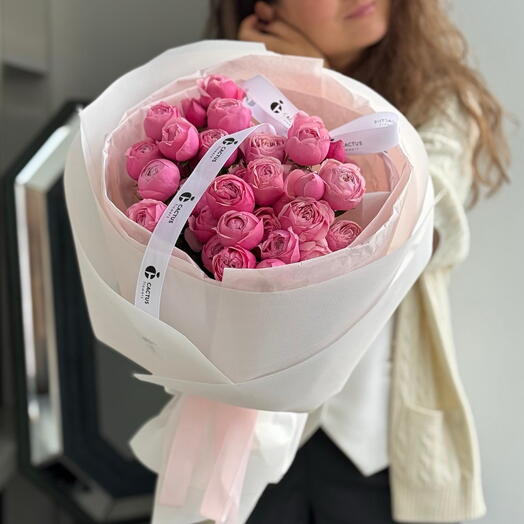 Моно букет с пионовидной розой