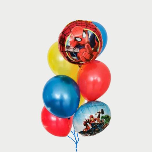 Набор шаров Человек-паук! 🎈☁️️🫧🍭🦄🌻 10 шаров