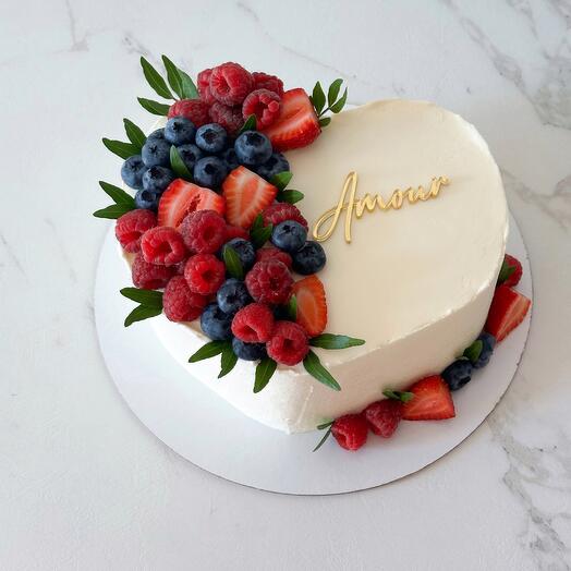 Торт -сердце любимой/любимому