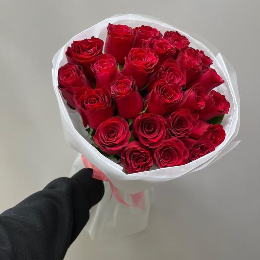 Моно из красной розы 25 штук 🌹