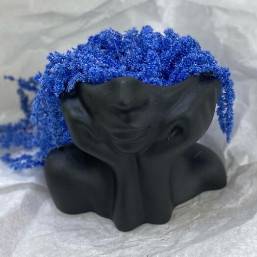 Гипсовая вазочка «Афро»