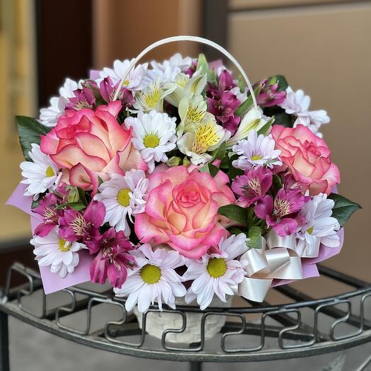 Basket with flowers