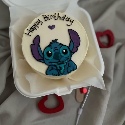Бенто торт с днем рожденияhappy birthday на год ребенку лило и стич на месяк для мальчика для девочки