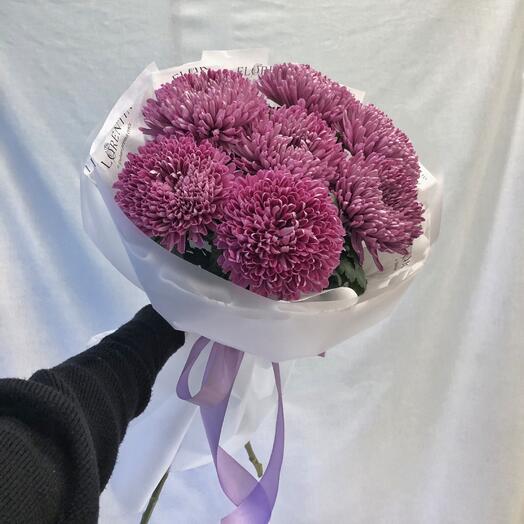 Buket od ljubicaste hrizanteme (7)