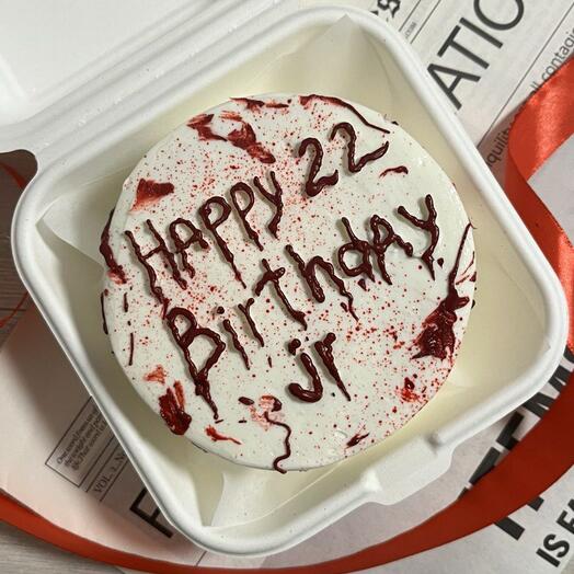 Бенто торт с надписью "happy birthday ", торт для девушки, торт для парня, торт для друга, для сестры