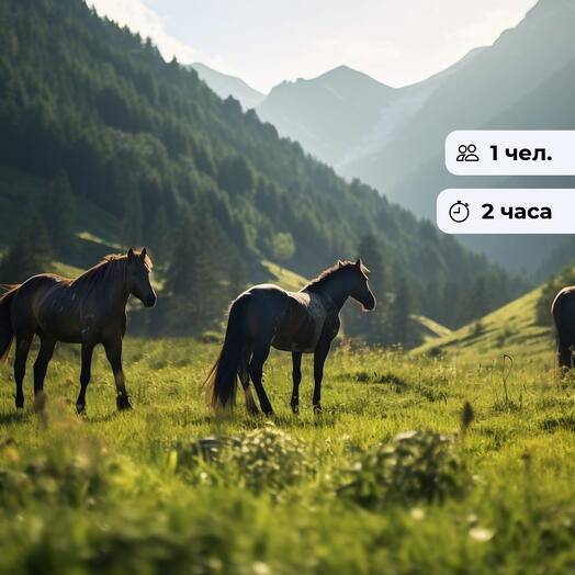 Крестовая падь.  Конная экскурсия в Листвянке