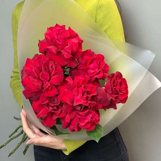 Букет из 7 кружевных роз