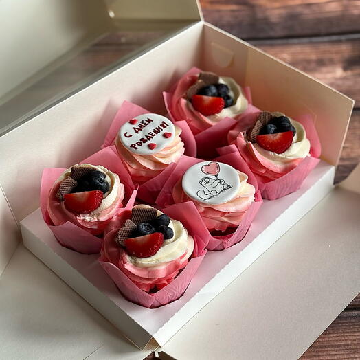 Birthday Cupcakes (6 pieces)