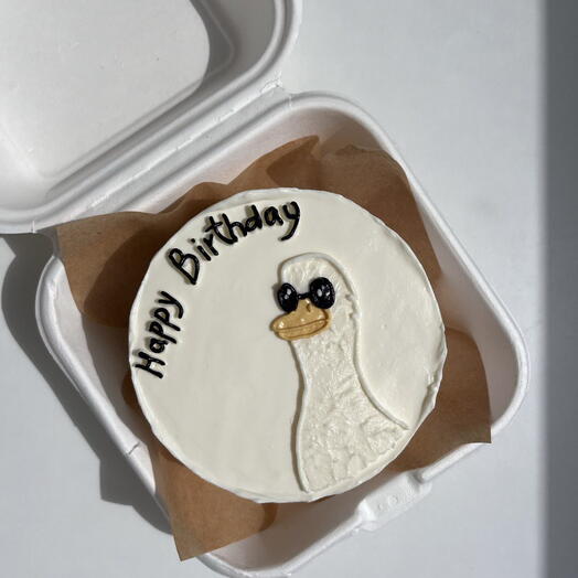 Бенто торт с надписью "Happy Birthday", торт для девушки, торт для парня, торт для мужа, торт для подруги, торт для сестры (F)