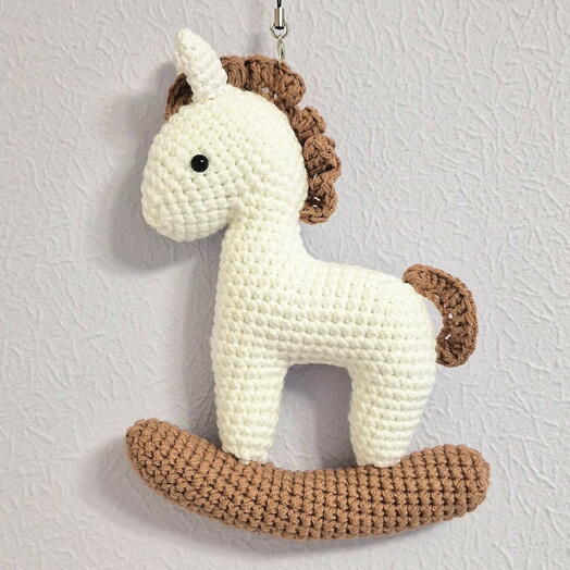 Лошадка-качалка коричневая