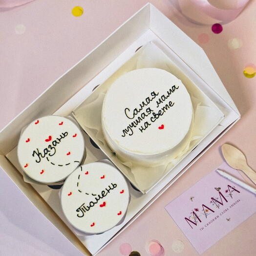 Набор бенто торт и трайфлы на день рождения, на день матери