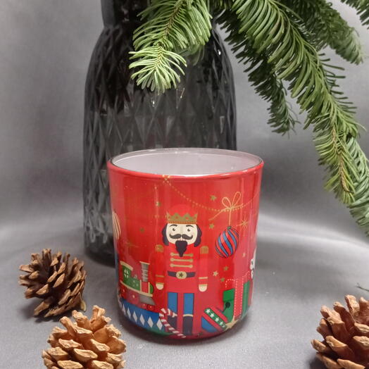 Свеча ароматизированная новогодняя в стекле