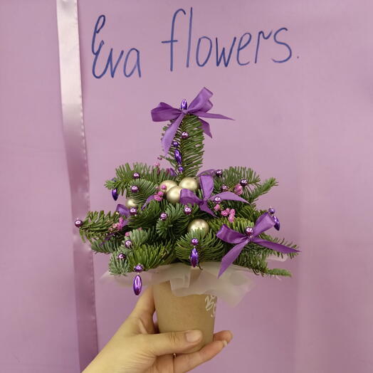 Елка (нобилис) мини с декором