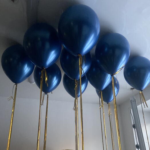 Набор из 10 синих Шаров на дождике