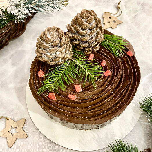 Торт «Новогодний пенёк»