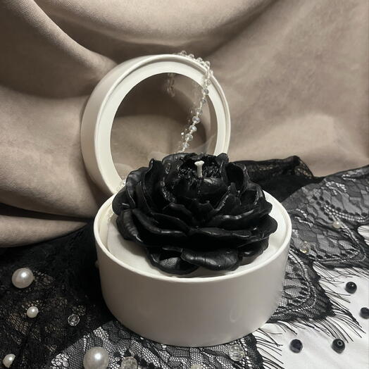 Аромасвеча гигант «Пион» черный