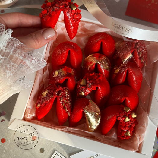 «14 февраля» печенье с предсказаниями