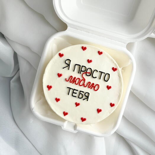 Бенто торт  клубника йогурт на день влюбленных