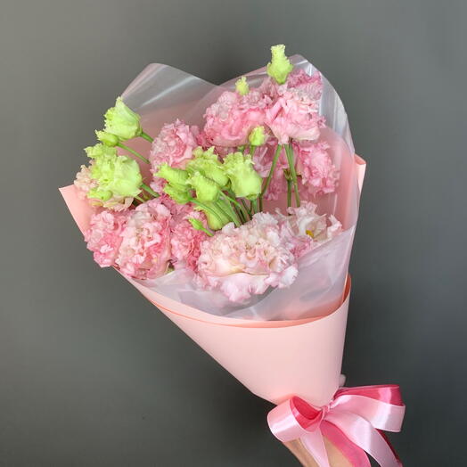 Букет комплимент с нежной эустомой