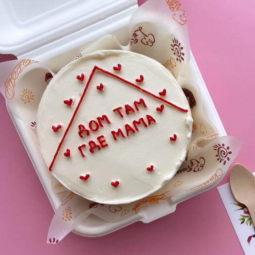 Bento Cake regalo a mamá el 8 de marzo "Casa donde está mamá"