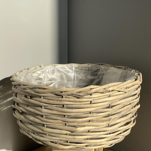 Корзина плетеная (ива) D26xH11 см