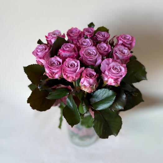 Пачка роз (15 штук) Дымка 50см