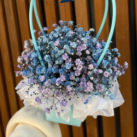 Сумочка с гипсофилами цветными  🦋💜