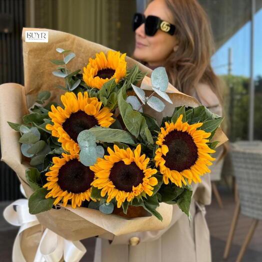 Букет «Солнечный-Подсолнечный»🌻