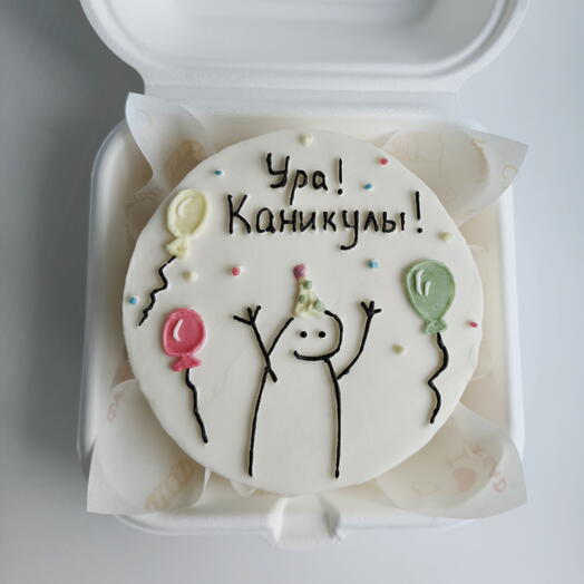Бенто торт 500г "Ура, каникулы!"